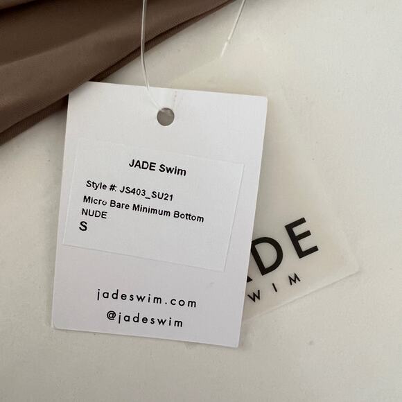Micro Bare Minimum Bikini Bottom SMALL in Nude JADE SWIM NWT - Picture 7 of 8